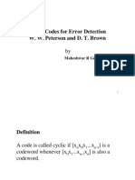 Cyclic Codes For Error Detection