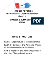 KSL ATP 105 PE TOPIC 6 Part 1the Advocate-Client Relationship