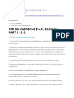 STR 581 Capstone Final Exam All Part 1-2-3