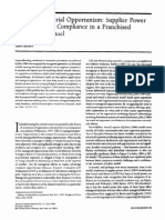 Beyond Managerial Opportunism: Supplier Power and Managerial Compliance in A Franchised Marketing Channel