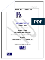 Internship Report of Nishat Mills Ltd.