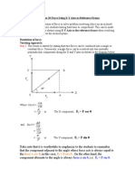 Resolution of Force Using X