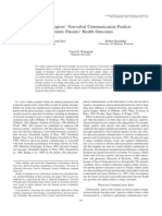 Physical Therapists' Nonverbal Communication Predicts Geriatric Patients' Health Outcomes