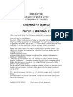 August Test Paper 1 Chemistry Form 6