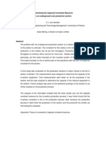 Determining The Capacity Constraint Resource of An Underground Production Section