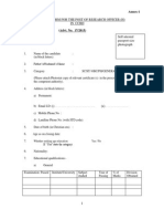 Application Form For The Post of Research Officer (H) in CCRH