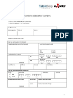 Residence Pass Talent Application Form