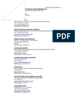 Petrochemicals, Oil, Gas, Refineries