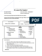 SIOP Lesson Sample Template