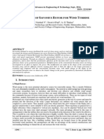 Optimization of Savonius Rotor For Wind Turbine