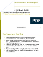 Chapter 1: Introduction To Audio Signal Processing: KH Wong