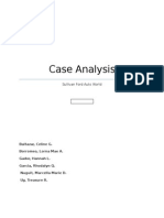 Case Analysis of Sullivan Ford Auto World