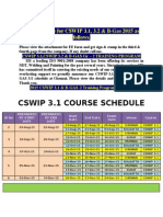 Cswip 3.1 Course Schedule: New Schedule For CSWIP 3.1, 3.2 & B-Gas 2015 As Follows