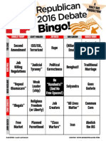 GOP Debate Bingo Cards