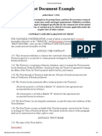 Trust Document Example