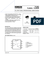 TL062 TL062A - TL062B: Low Power J-Fet Dual Operational Amplifiers