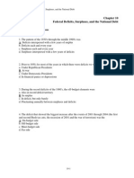 Federal Deficits, Surpluses, and The National Debt: Multiple Choice Questions