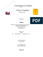 For Faculty Members and Students of Design Engineering 1 B at 4th Semester of BE-Format of The Report For The Project Work of de 1 B