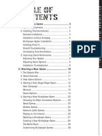 Table Of: I. Installing The Game ..................................... 5