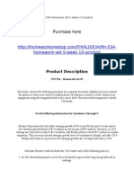 FIN 534 Homework Set 5 Week 10 Solution