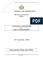 Afg Procurement Rules of Procedure 120407 Eng