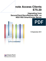 Remote Access Clients E75.20: Upgrading From Secureclient/Securemote NGX On NGX R65 Smartcenter Server