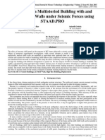 Behavior of A Multistoried Building With and Without Infill Walls Under Seismic Forces Using STAAD - PRO