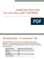 3 - Sampling, Sampling Bias The Central Limit Theorem