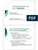 Geotechnical Elements and Models in OpenSees