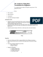 Static Analysis of Slug Flow