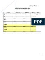 2008 Area Championship Entry Form