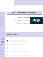 BCS2223 Programming Paradigms: Chapter 01: Introduction