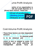 Cost Volume Profit Analysis