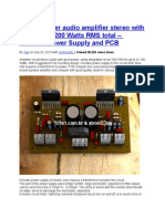 Circuit Power Audio Amplifier Stereo With TDA7293