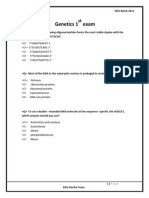 EDT - Genetics - First Exam Questions