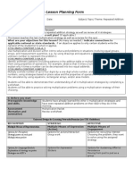 345 Unit Plan Math Lesson 5