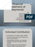 Financial Statement of Raymonds