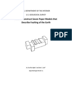 How To Construct Seven Paper Models That Describe Faulting of The Earth