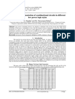 Design and Implementation of Combinational Circuits in Different Low Power Logic Styles