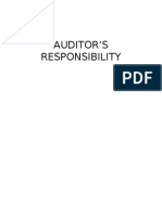 The Auditor - S Responsibilities - Chapter 3