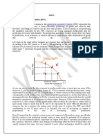 Unit 1 Production Possibility Frontier (PPF)