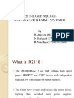 Batch-4 (B) - IR2110 Based Square Wave Inverter Using 555 Timer