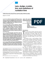 Biliary Microlithiasis, Sludge, Crystals, Microcrystallization