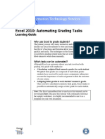 Excel 10 Automatic Grading