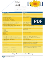 Cheatsheet Mediawiki