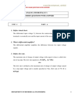 Analog and Digital Ic'S Short Questions With Answers