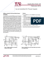 Application Note 125 February 2010 Using The LTM2881 As An Isolated 5V Power Supply