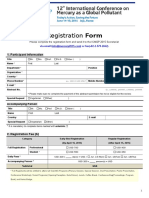 ICMGP 2015 - Registration Form, International Conference On Mercury As Global Pollutant