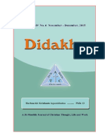 Didakhe - November - December, 2015