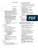 Embryology of Respiratory System Notes